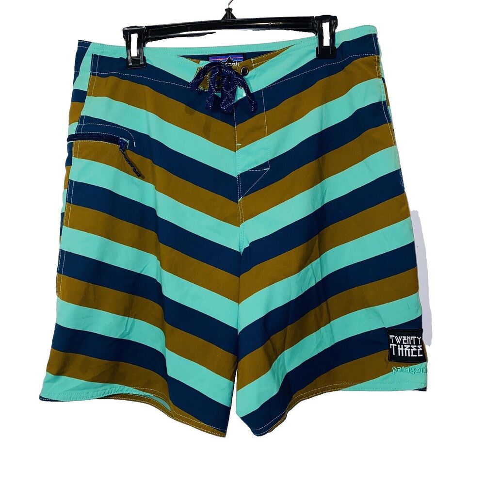 PATAGONIA Men's Twenty Three Board Shorts Chevron Swimming Trunks Size 34